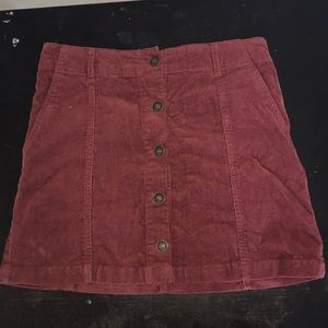 Maroon corduroy skirt